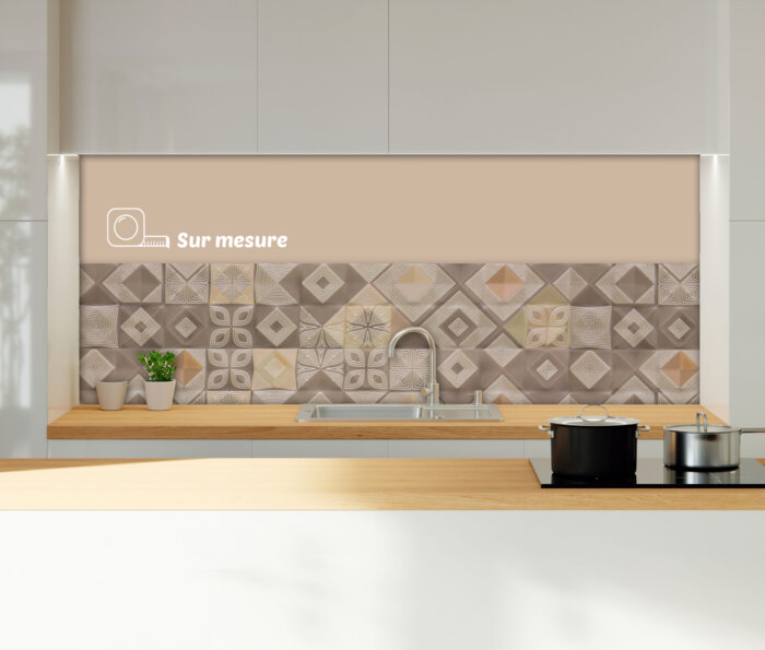 Crédence motif carreaux de ciment